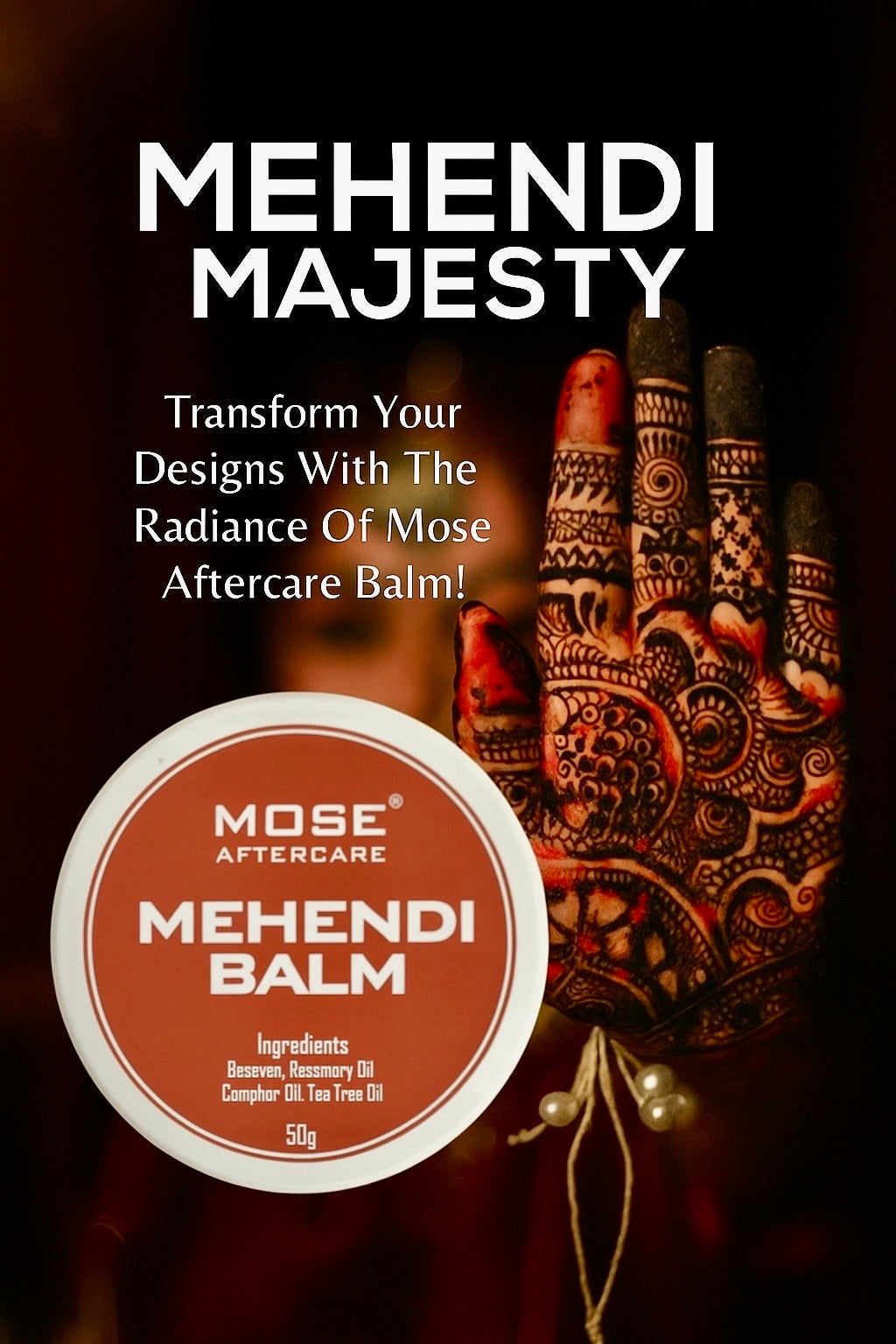 Mose Aftercare Mehendi Care Balm (50g) 100% Organic & Hand Made