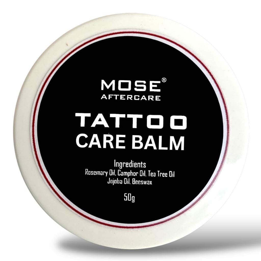 Mose Tattoo Care Balm (50g) With Beeswax, Natural Essentials Oils & Fragrance. 100% Organic & Hand Made Tattoo Care Balm